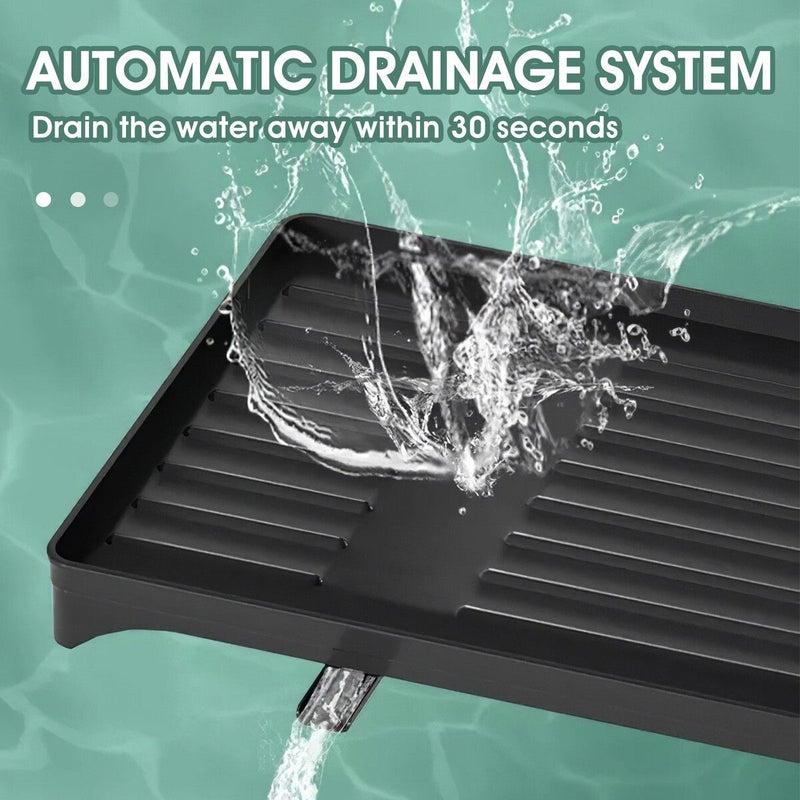 Escurridor Lux® de 2 Niveles Hecho de Acero Inoxidable Carbonado + Drenaje automático / ENVIO GRATIS Y PAGA EN CASA