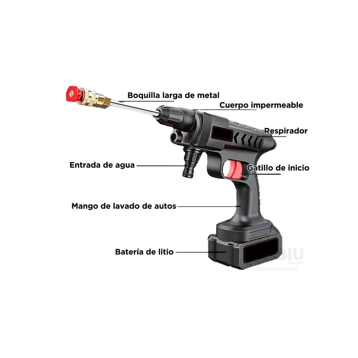 Hidro Lavadora Multifuncional de 98V (Bateria Extra Grande) - Tienda Online Perú 🔥