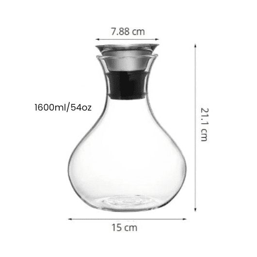 Jarra Fuji® - 1.6 Lts / Vidrio Borosilicato con tapa de Acero inoxidable. - Tienda Online Perú 🔥