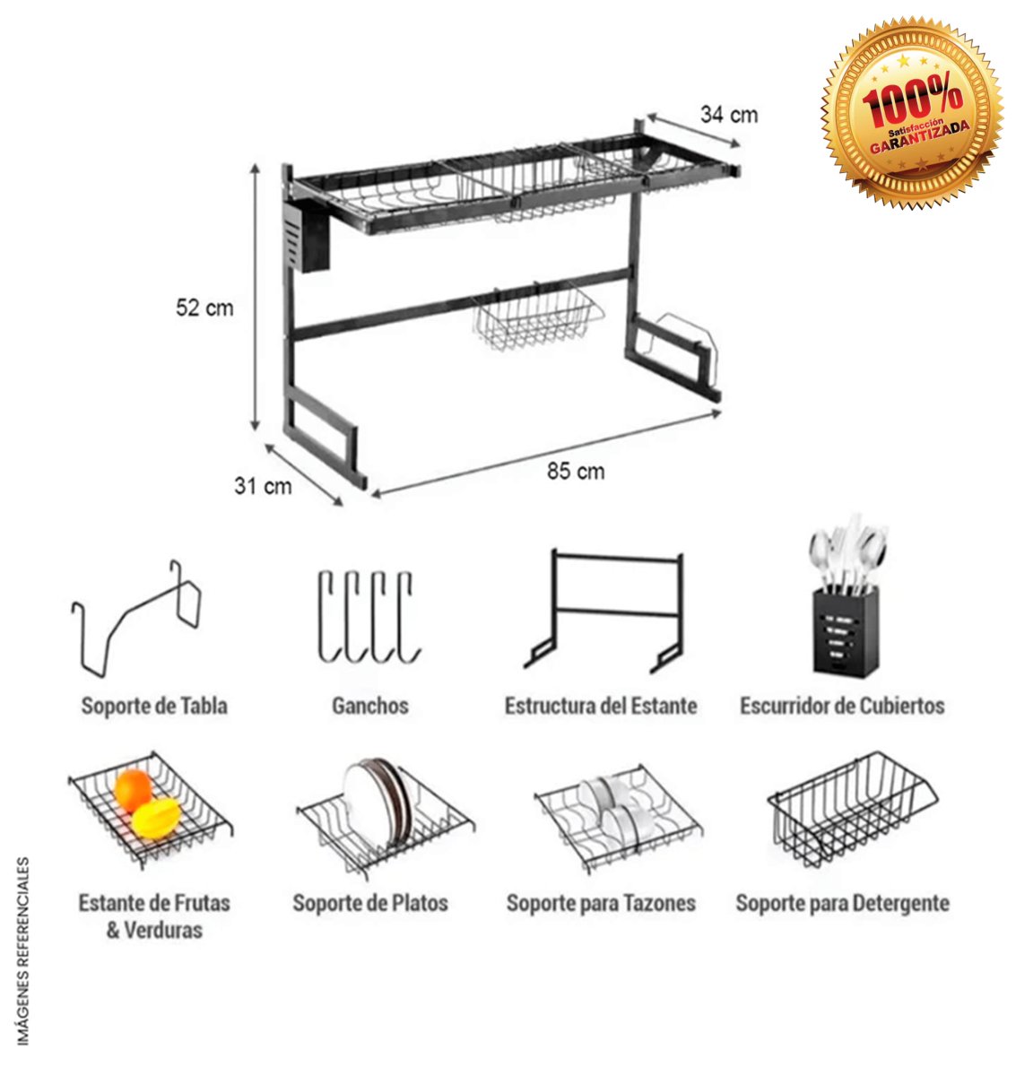 Rack Escurridor Secaplatos de 85cm® - Tienda Online Perú 🔥