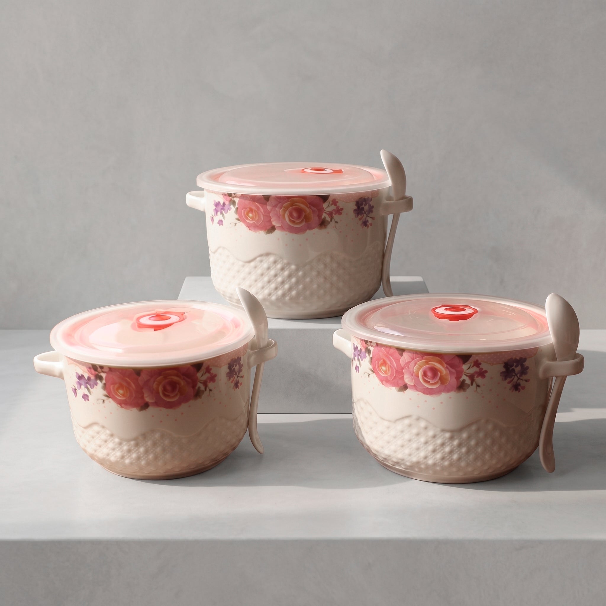 Set Hermético Floral 3 Piezas
