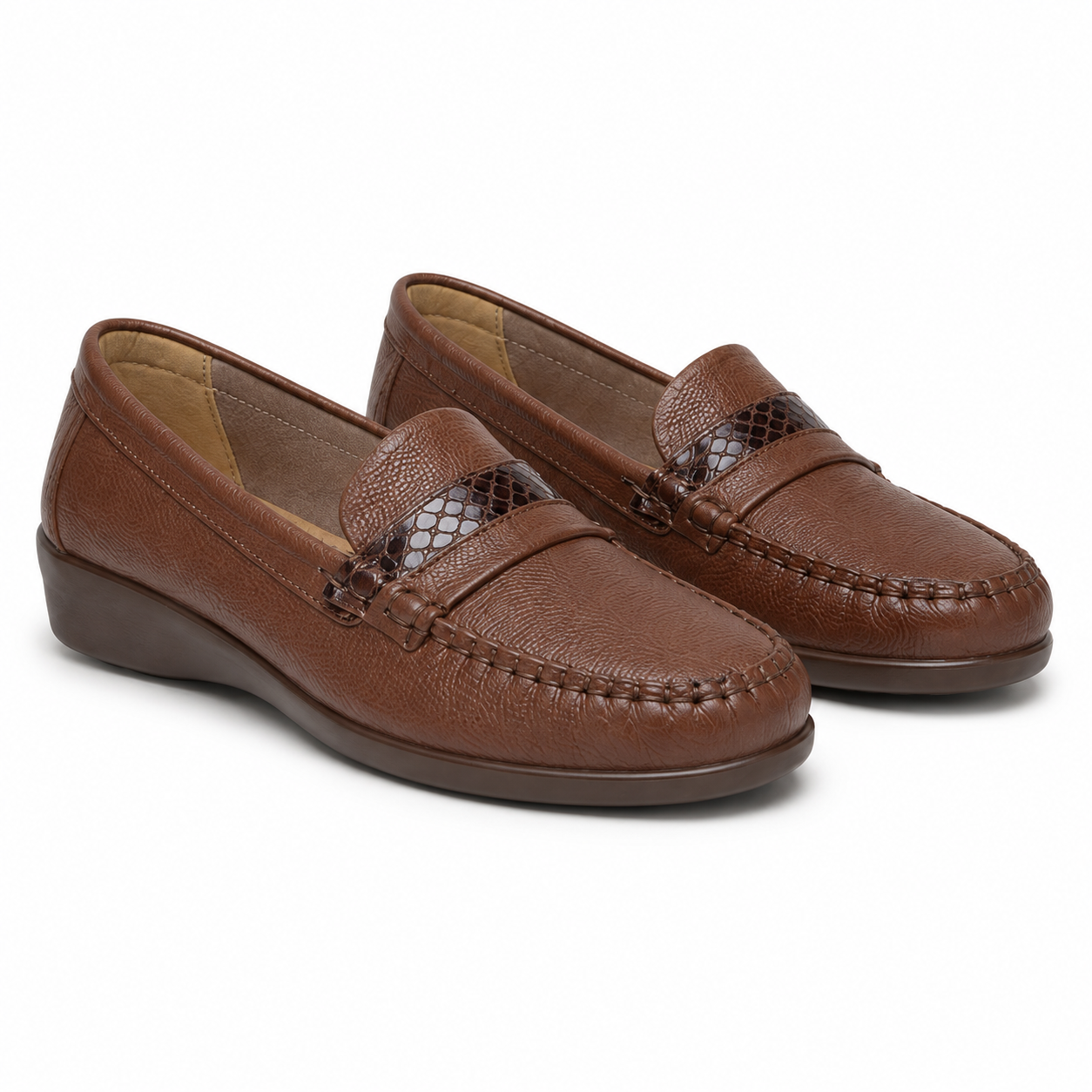 Mocasines Isabella (100% Cuero vacuno + Interior Anti transpirable: Forro de Badana)