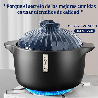 Olla de Cerámica Japonesa Tetzu Zen - Capacidad: 4L