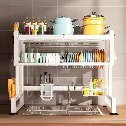 Escurridor y Organizador de platos de Acero con tapa de Policarbonato® /85cm