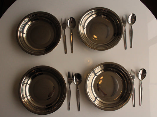 SET BRILLO PURO (PLATOS+CUCHARA+TENEDOR)