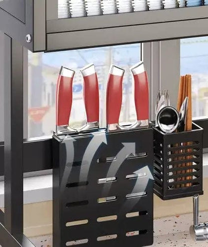 Escurridor y Organizador de platos de Acero con tapa de Policarbonato 85cm Rack de platos  