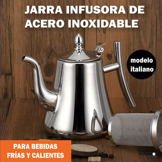 Jarra Infusora Premium - 1.5 Lts - 100% Acero Inoxidable - Tienda Online Perú 🔥 